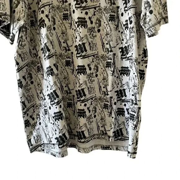 Makaveli  Gray Black Graphic Crewneck Short Sleeves Men’s T-Shirt SZ XL #1218 - Picture 5 of 16
